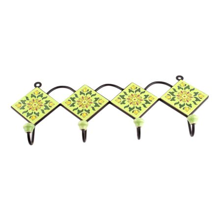 Yellow Sunflower Ceramic Tiles Hooks
